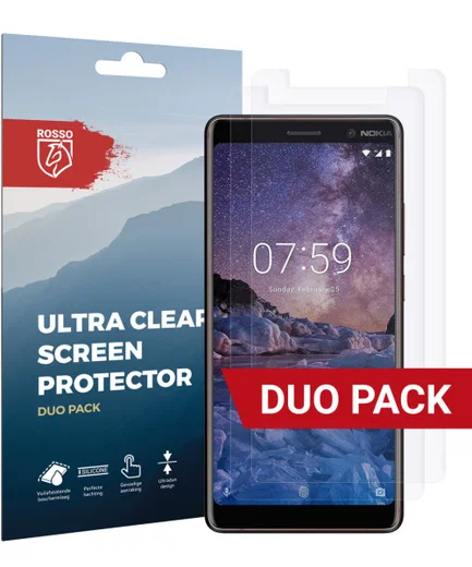 Rosso Nokia 7 Plus Ultra Clear Screen Protector Duo Pack afbeelding 1