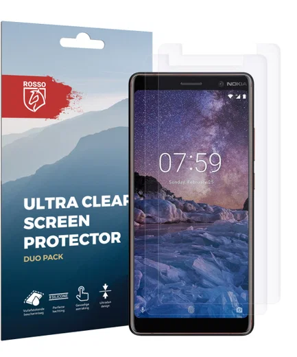 Rosso Nokia 7 Plus Ultra Clear Screen Protector Duo Pack afbeelding 10