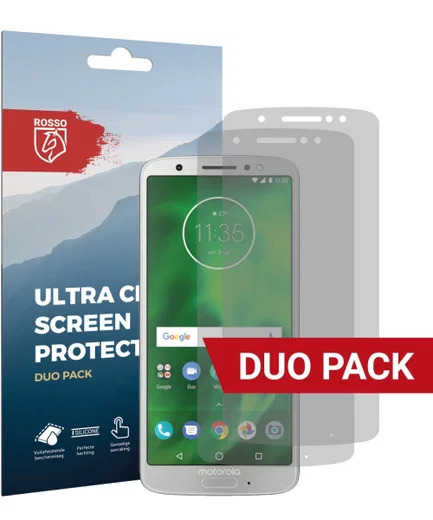 Rosso Motorola Moto G6 Ultra Clear Screen Protector Duo Pack afbeelding 1