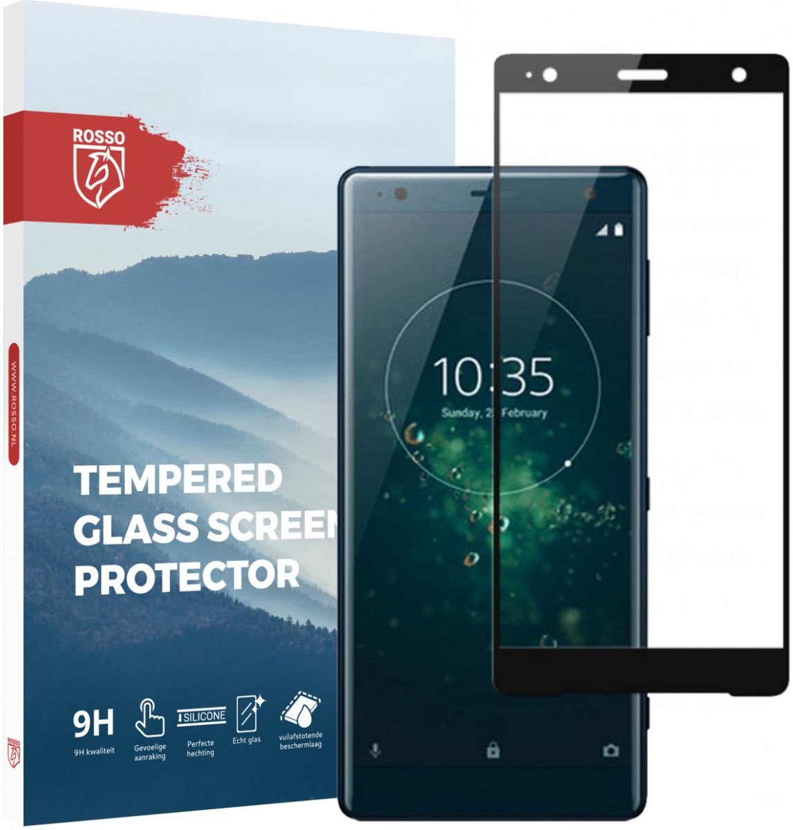 Rosso Sony Xperia XZ2 9H Tempered Glass Screen Protector afbeelding 1