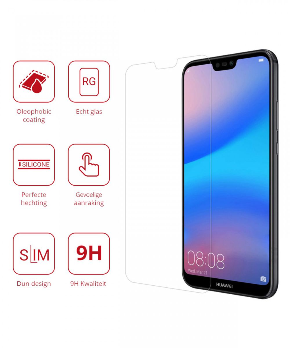 Rosso Huawei P20 Lite 9H Tempered Glass Screen Protector afbeelding 2