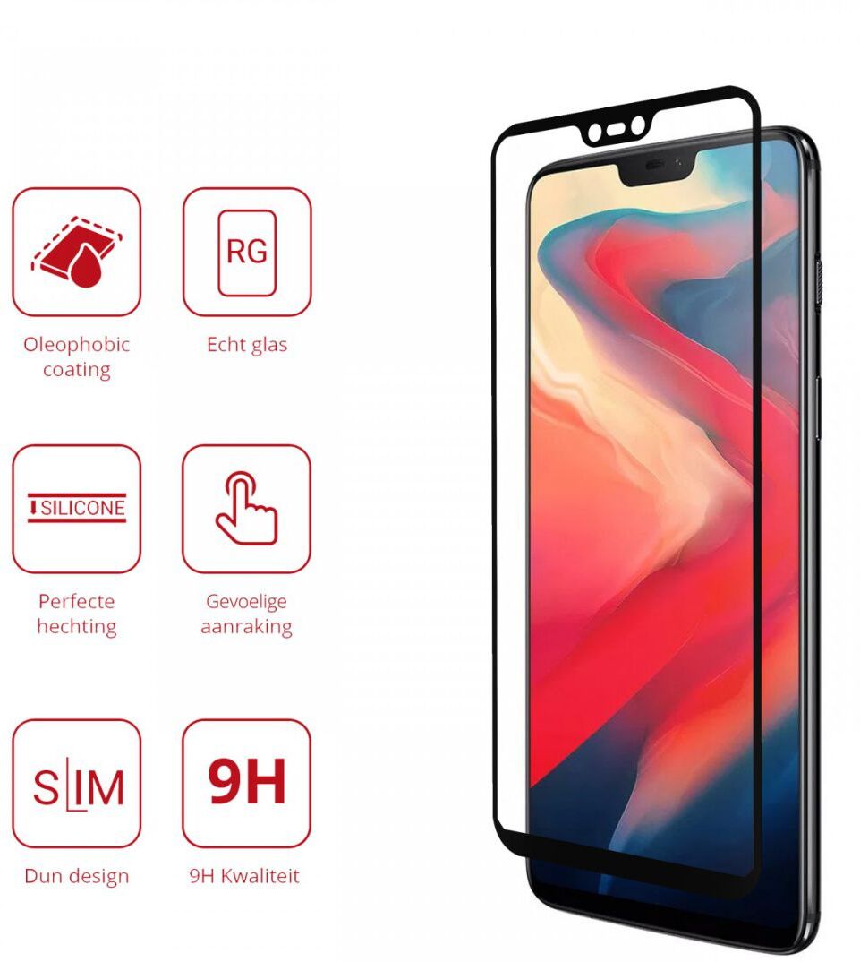 Rosso OnePlus 6 9H Tempered Glass Screen Protector afbeelding 2