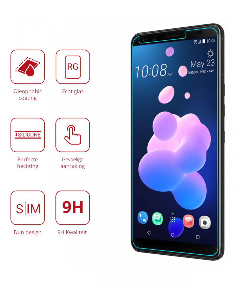 Rosso HTC U12 Plus 9H Tempered Glass Screen Protector afbeelding 2