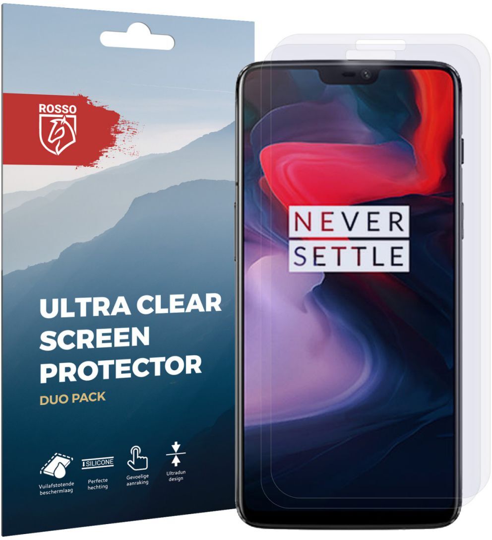 Rosso OnePlus 6 Ultra Clear TPU Screen Protector Duo Pack afbeelding 10