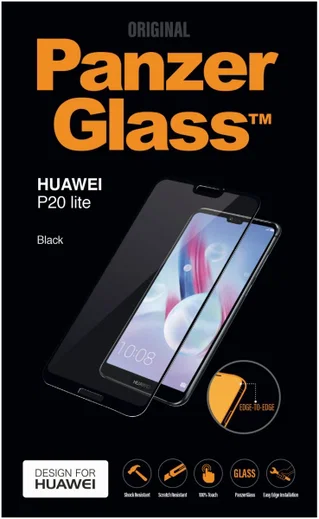 PanzerGlass Huawei P20 Lite Edge To Edge Screenprotector Zwart afbeelding 1