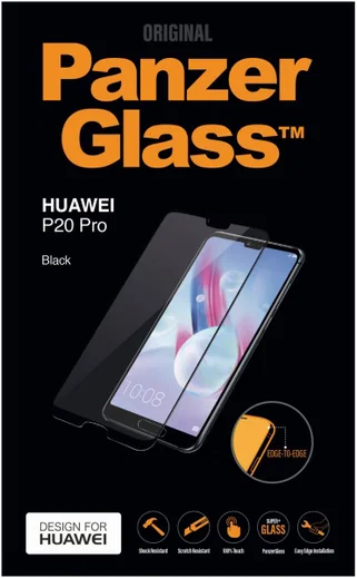 PanzerGlass Huawei P20 Pro Edge To Edge Screenprotector Zwart afbeelding 1