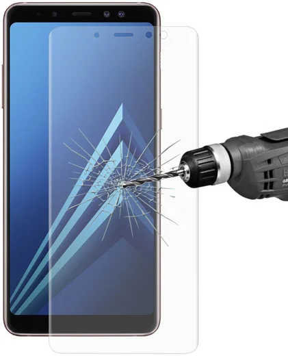 Samsung Galaxy A8 (2018) Tempered Glass Screen Protector Transparant afbeelding 3