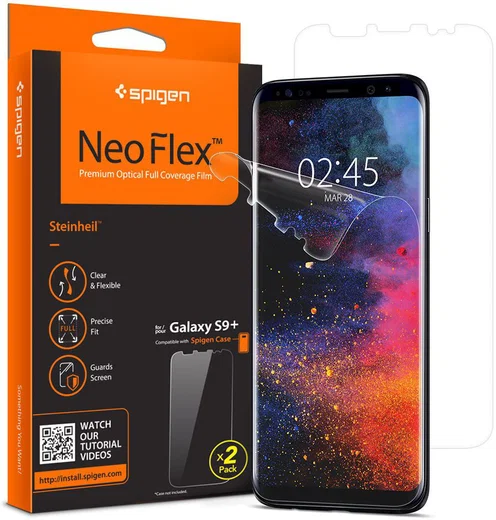 Spigen Neo Flex Samsung Galaxy S9 Plus Screen Protector [2 Pack] afbeelding 1