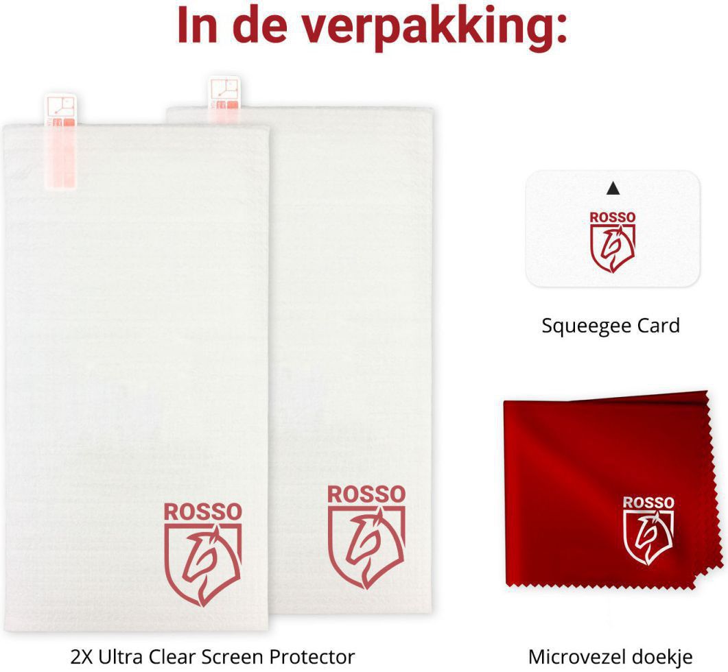Rosso Alcatel 3c Ultra Clear Screen Protector Duo Pack afbeelding 4