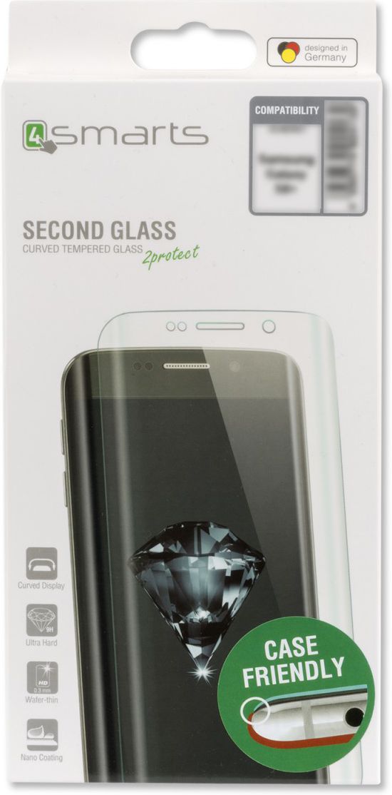 4smarts "Case Friendly" Screen Protector Samsung Galaxy S9 Zwart afbeelding 1