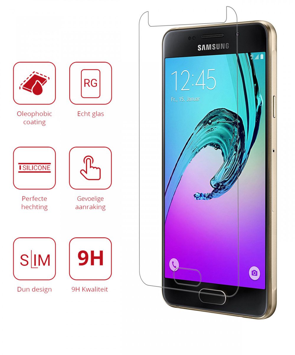 Rosso Samsung Galaxy A3 2016 9H Tempered Glass Screen Protector afbeelding 2