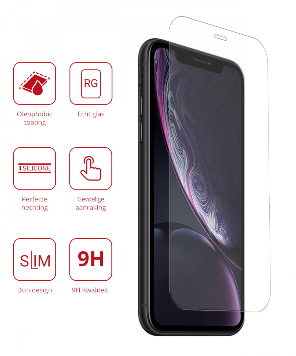Rosso Apple iPhone XR 9H Tempered Glass Screen Protector afbeelding 2