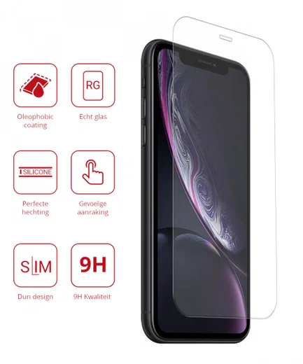 Rosso Apple iPhone XR 9H Tempered Glass Screen Protector afbeelding 2