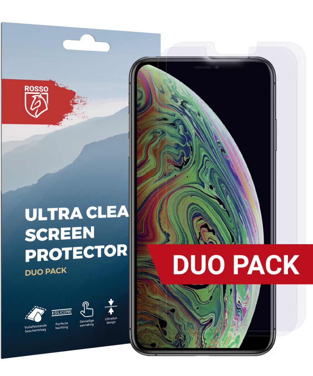 Rosso Apple iPhone XS Max Ultra Clear Screen Protector Duo Pack afbeelding 1