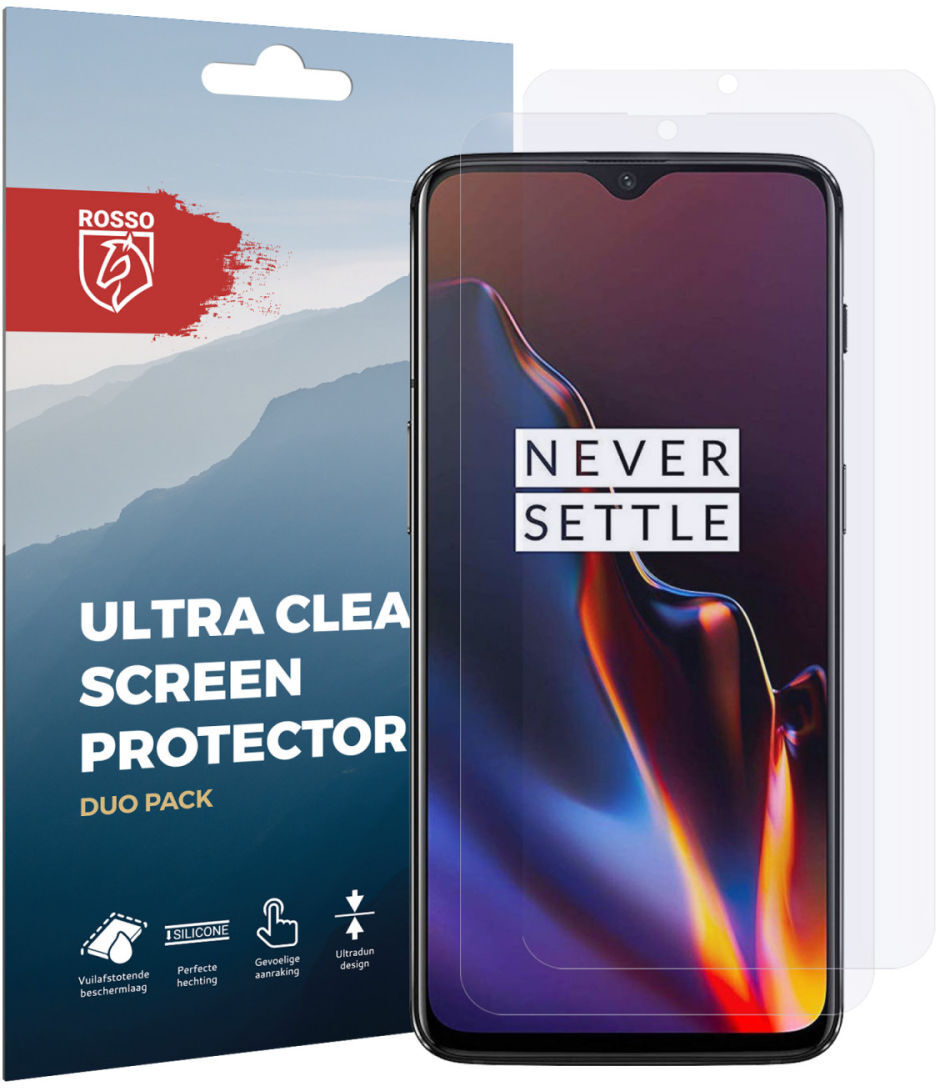 Rosso OnePlus 6T Ultra Clear Screen Protector Duo Pack afbeelding 10