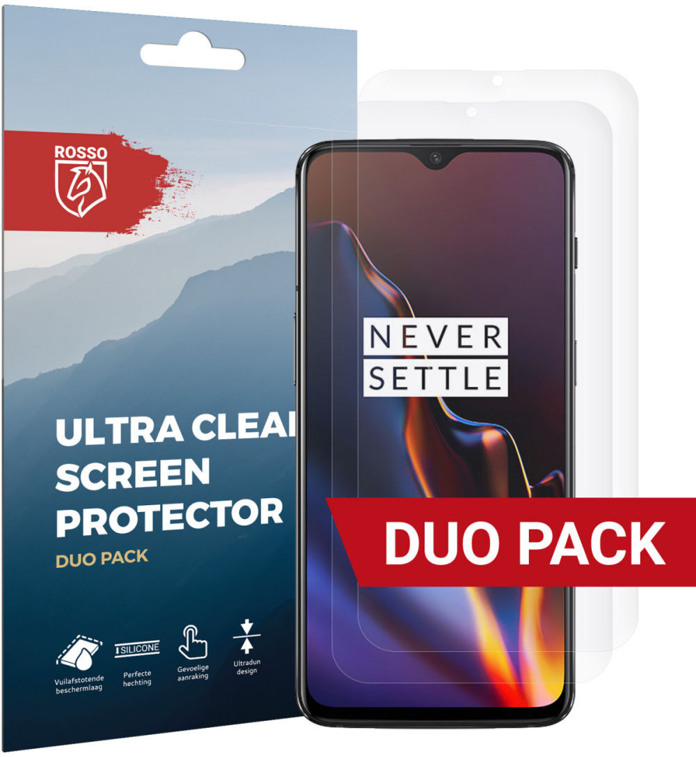 Rosso OnePlus 6T Ultra Clear Screen Protector Duo Pack afbeelding 1
