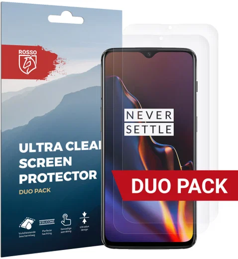 Rosso OnePlus 6T Ultra Clear Screen Protector Duo Pack afbeelding 1