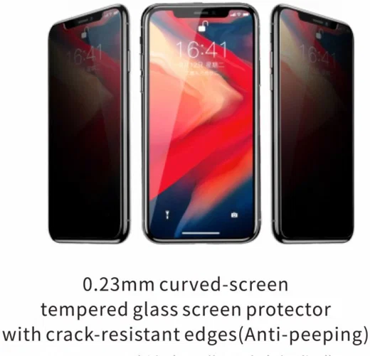 Baseus Full Screen Privacy Tempered Glass Apple iPhone XR afbeelding 2