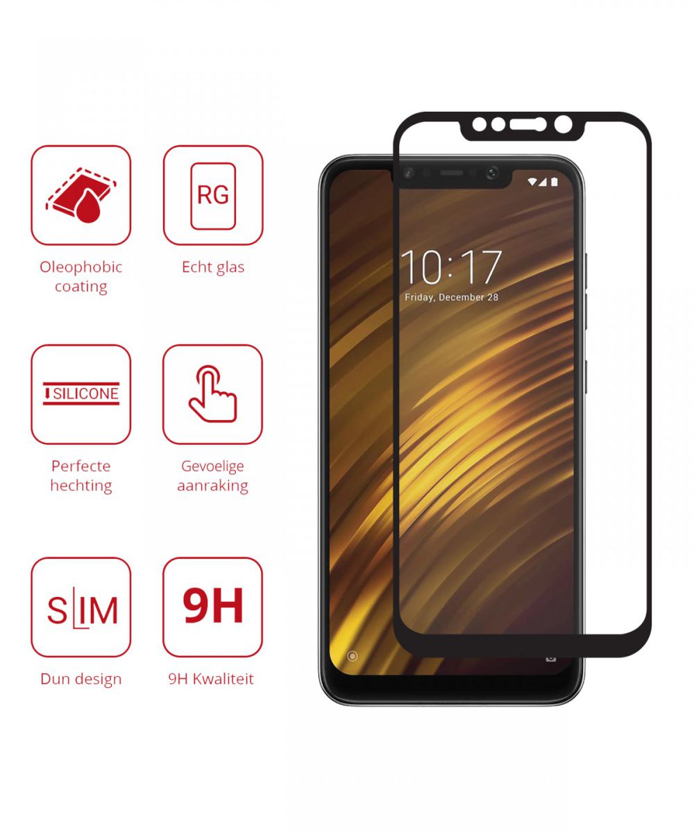 Rosso Xiaomi Pocophone F1 9H Tempered Glass Screen Protector afbeelding 2