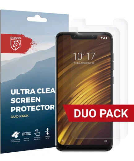 Rosso Xiaomi Pocophone F1 Ultra Clear Screen Protector Duo Pack afbeelding 1