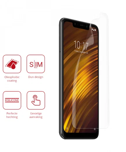 Rosso Xiaomi Pocophone F1 Ultra Clear Screen Protector Duo Pack afbeelding 2