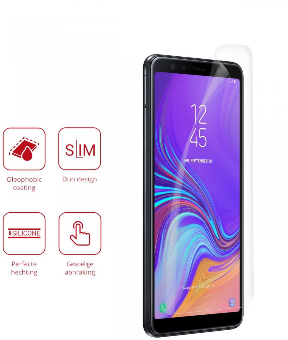Rosso Samsung Galaxy A7 2018 Ultra Clear Screen Protector Duo Pack afbeelding 2
