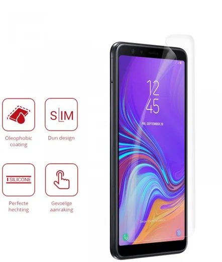 Rosso Samsung Galaxy A7 2018 Ultra Clear Screen Protector Duo Pack afbeelding 2