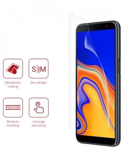 Rosso Samsung Galaxy J6 Plus Ultra Clear Screen Protector Duo Pack afbeelding 2