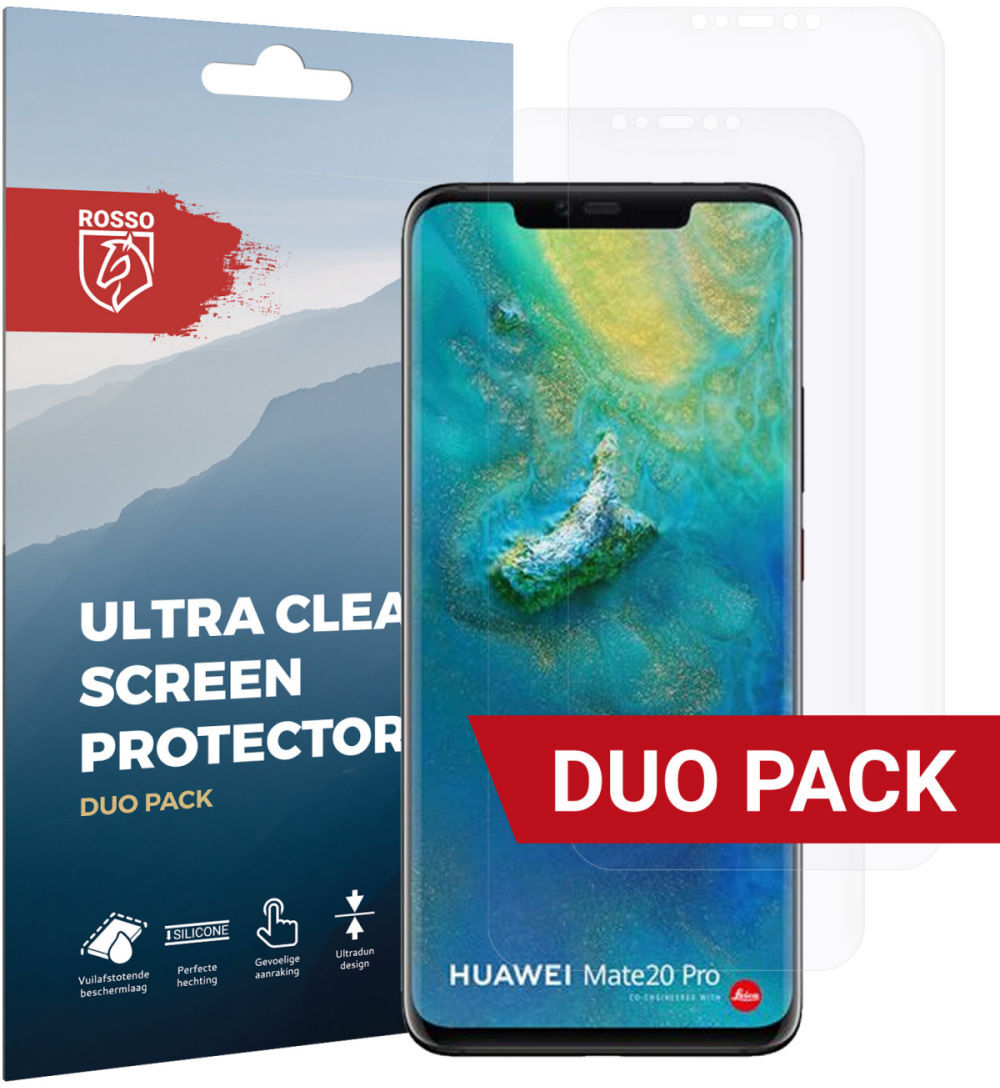 Rosso Huawei Mate 20 Pro Ultra Clear Screen Protector Duo Pack afbeelding 1