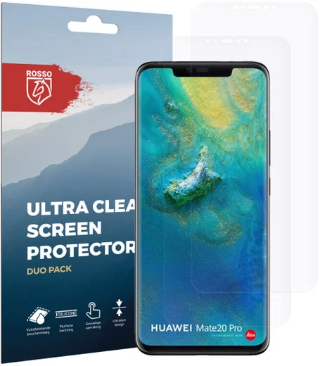 Rosso Huawei Mate 20 Pro Ultra Clear Screen Protector Duo Pack afbeelding 10