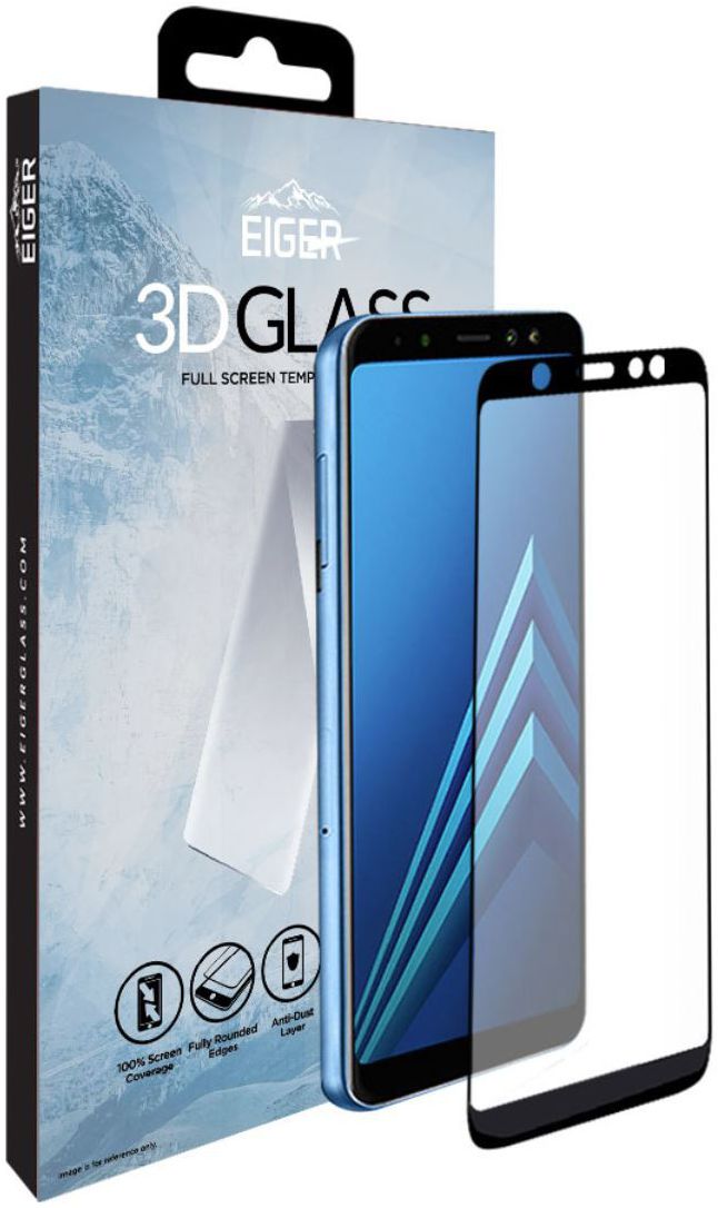 Eiger 3D Glass Samsung Galaxy A6 Tempered Glass Screenprotector afbeelding 1