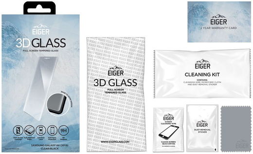 Eiger 3D Glass Samsung Galaxy A6 Tempered Glass Screenprotector afbeelding 9