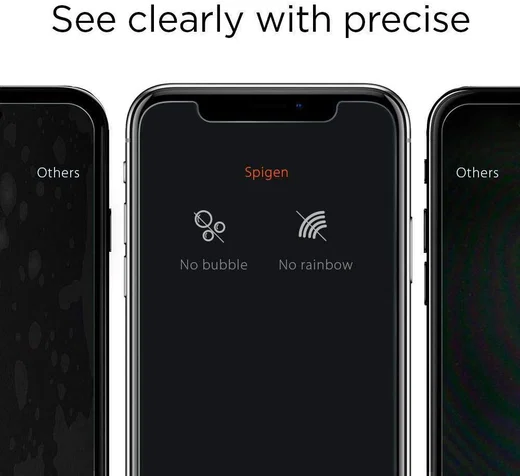 Spigen Apple iPhone XR Slim Tempered Glass Screen Protector afbeelding 5