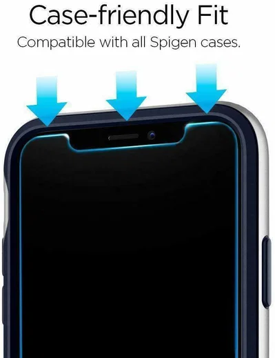 Spigen Apple iPhone XS Max Slim Tempered Glass Screen Protector afbeelding 3