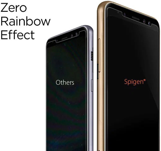 Spigen Samsung Galaxy A8 (2018) Curved Tempered Glass Protector Zwart afbeelding 5