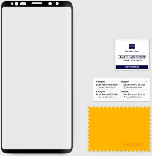 Spigen Samsung Galaxy Note 9 Curved Tempered Glass Protector Zwart afbeelding 10