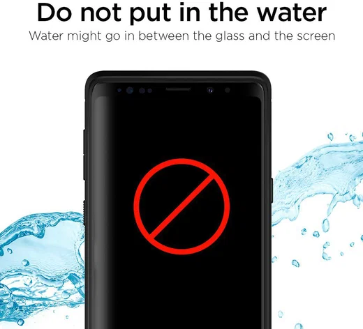 Spigen Samsung Galaxy Note 9 Curved Tempered Glass Protector Zwart afbeelding 3