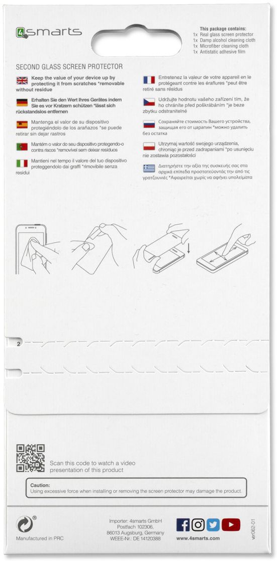 4Smarts Second Glass Xiaomi Mi A2 Lite Tempered Glass Screen Protector afbeelding 4