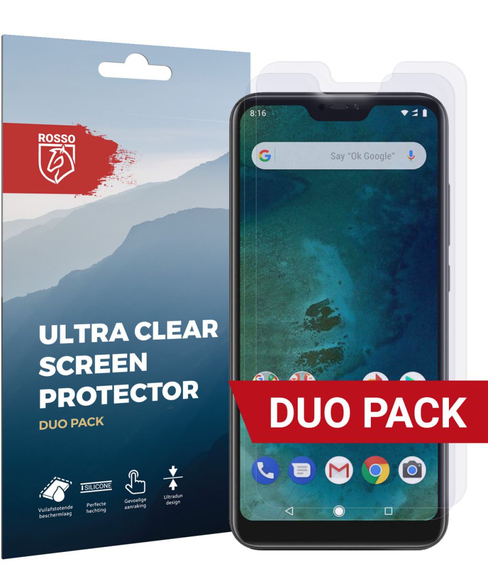 Rosso Xiaomi Mi A2 Lite Ultra Clear Screen Protector Duo Pack afbeelding 1