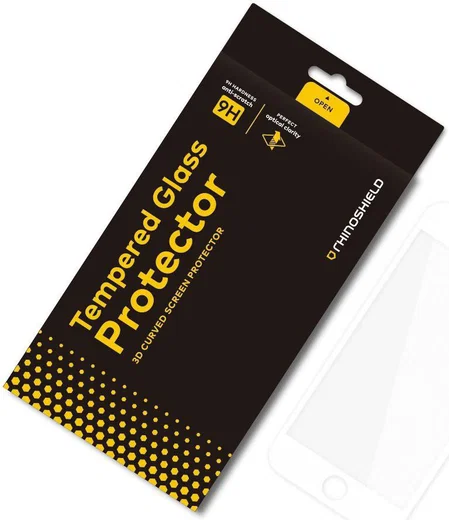 RhinoShield 3D Curved Edge to Edge Tempered Glass iPhone 7 / 8 Wit afbeelding 2