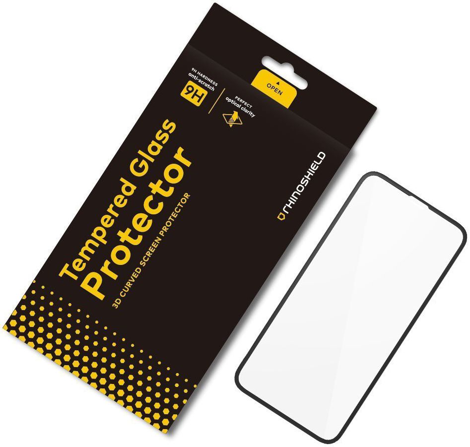 RhinoShield 3D Curved Edge to Edge Tempered Glass iPhone X / XS Zwart afbeelding 2
