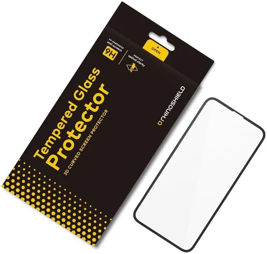 RhinoShield 3D Curved Edge to Edge Tempered Glass iPhone X / XS Zwart afbeelding 2