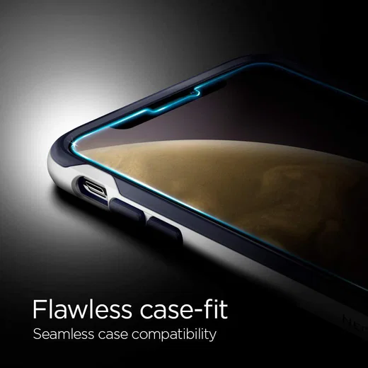 Spigen Glas t.R EZ Fit Apple iPhone XR Screen Protector Tempered Glass afbeelding 6