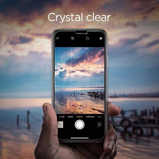 Spigen Glas t.R EZ Fit Apple iPhone XR Screen Protector Tempered Glass afbeelding 8