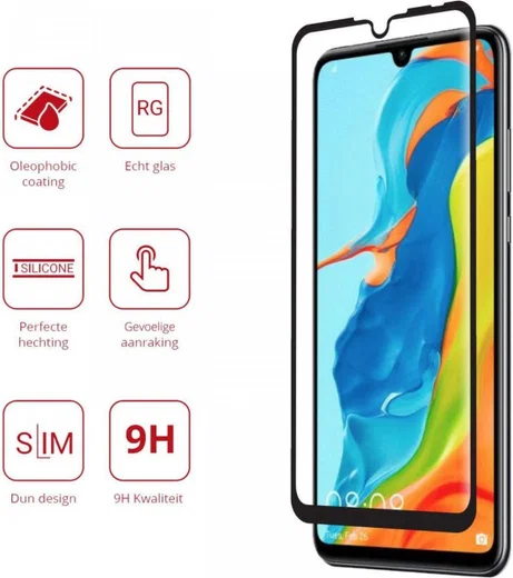 Rosso Huawei P30 Lite 9H Tempered Glass Screen Protector afbeelding 2