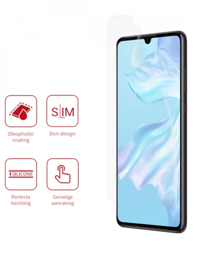 Rosso Huawei P30 Ultra Clear Screen Protector Duo Pack afbeelding 2
