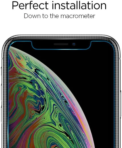 Spigen Apple iPhone XS Tempered Glass Screen Protector (2 Pack) afbeelding 4