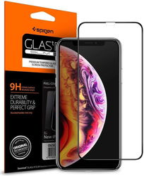 Spigen Apple iPhone XS / X Full Cover Tempered Glass Screen Protector afbeelding