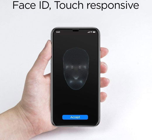 Spigen Apple iPhone XS / X Full Cover Tempered Glass Screen Protector afbeelding 5