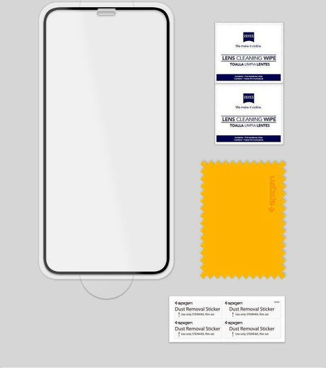 Spigen Apple iPhone XS / X Full Cover Tempered Glass Screen Protector afbeelding 7